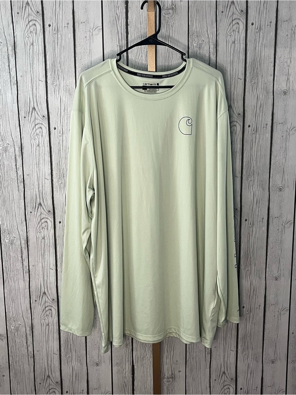 Carhartt Men's 3XL Force Sun Defender Lightweight Long Sleeve T-Shirt green